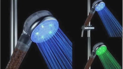 Pommeau de Douche Anti Calcaire LED Spa LED 3 Couleurs Selon La Température