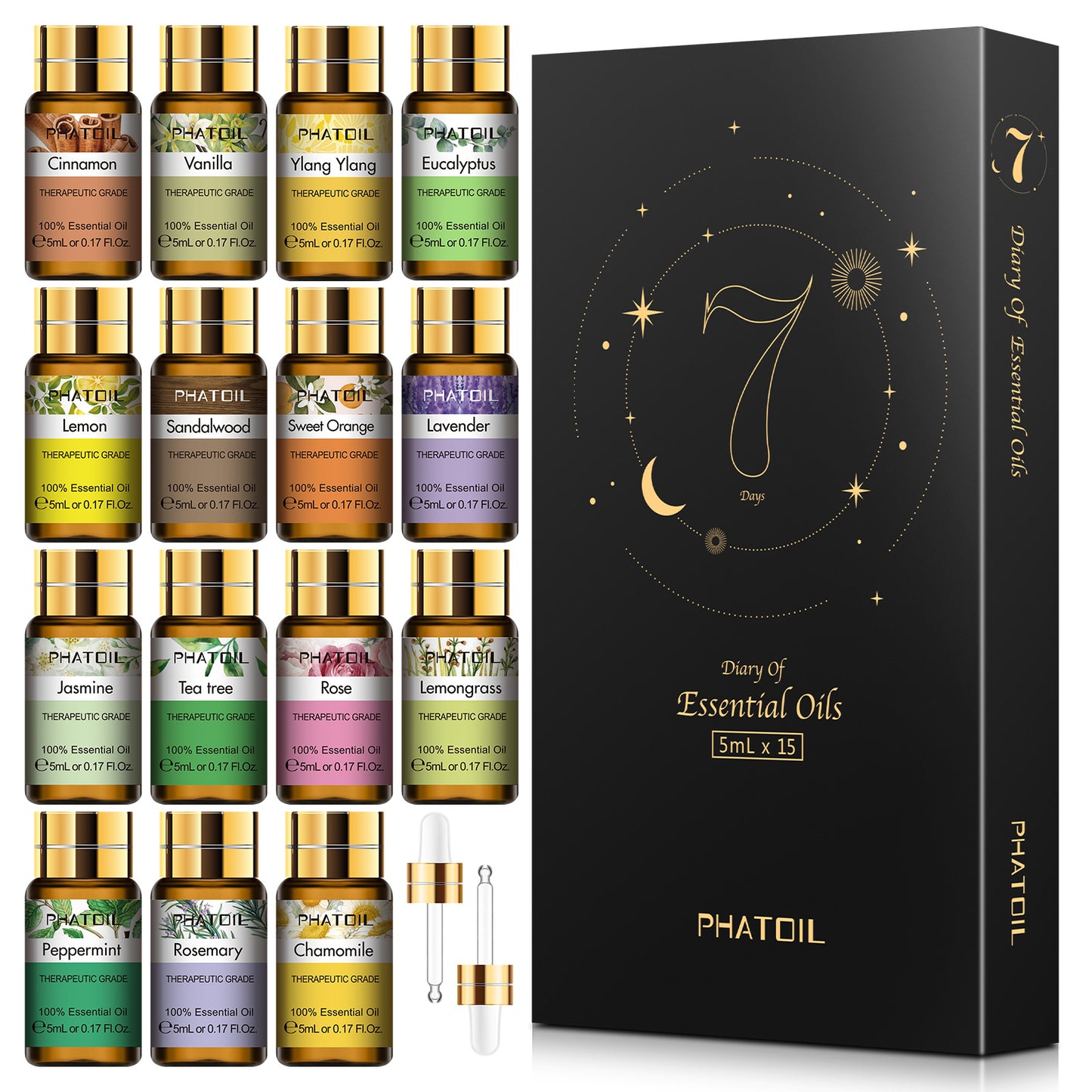 Coffret d'huiles essentielles - Aromathérapie naturelle pour votre bien-être quotidien